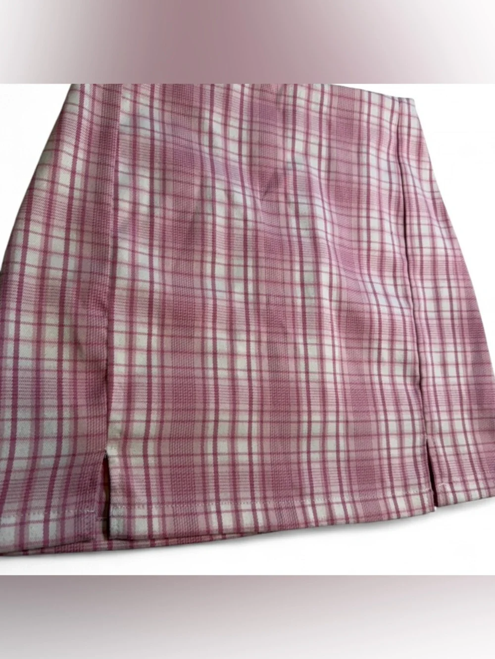 Pink Plaid Women's Skirt